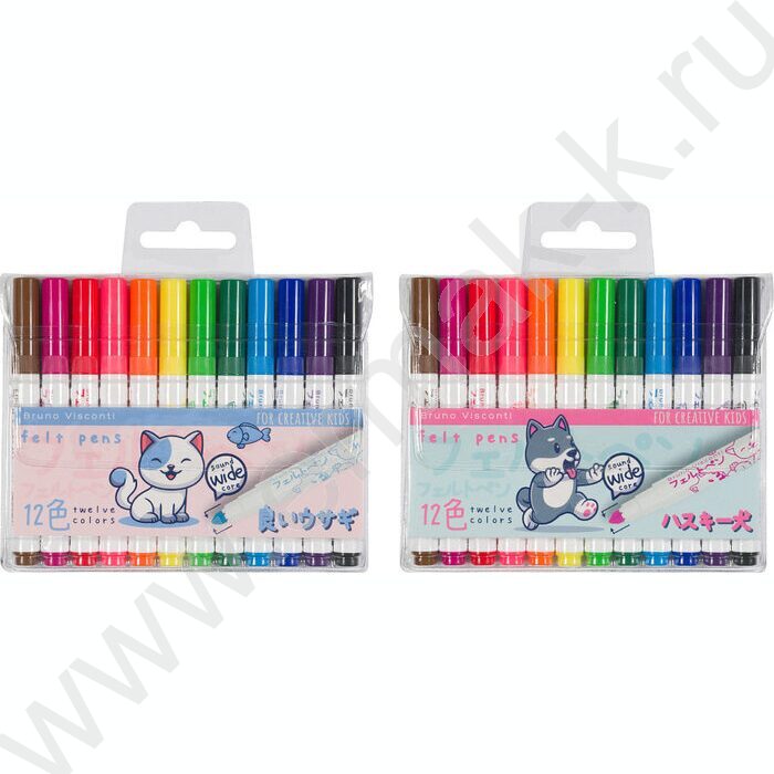 Фломастеры  12цв Joycolor mini с утолщенным стержнем в пл.пенале | Фото 1