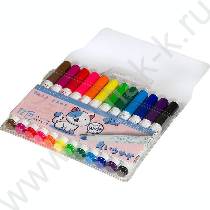 Фломастеры  12цв Joycolor mini с утолщенным стержнем в пл.пенале | Фото 2