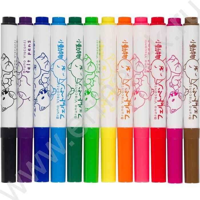 Фломастеры  12цв Joycolor mini с утолщенным стержнем в пл.пенале | Фото 4