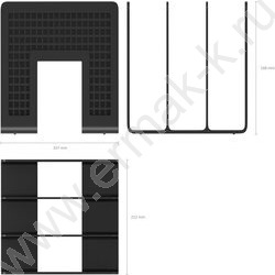 Лоток вертикально-гориз. литой Classic /чёрный/ 3отд. | Фото 3
