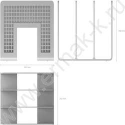 Лоток вертикально-гориз. литой Classic /серый/ 3отд. | Фото 3
