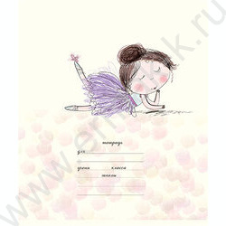 Тетрадь  12л линейка "Маленькие балеринки" /блестки/ ассорти | Фото 5