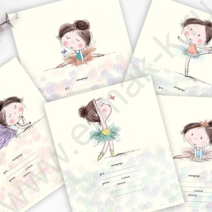 Тетрадь  12л линейка "Маленькие балеринки" /блестки/ ассорти | Фото 6