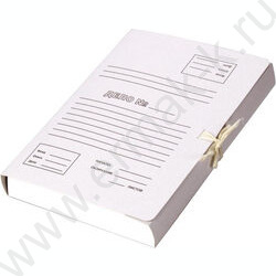 Папка д/бумаг на завязках белая с расширением до 40 мм 300г/м² | Фото 1