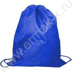 Сумка д/обуви 420*340 серебристый шнурок "Темно-синяя"   | Фото 1