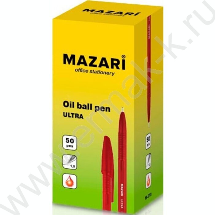 Ручка шар на масл.основе 1,0мм красная Ultra/игла,цветной.пл.корпус, сменный стержень 140мм | Фото 2