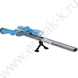 Ручка шар на масл.основе синяя Ружьё/цв.корпус /ассорти/,колпачок выполнен в форме ружья с лазе | Фото 1