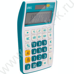 Калькулятор Deli E1238/BLUE /двойное питание/ синий, 12 разряд | Фото 2