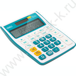 Калькулятор Deli E1238/BLUE /двойное питание/ синий, 12 разряд | Фото 3
