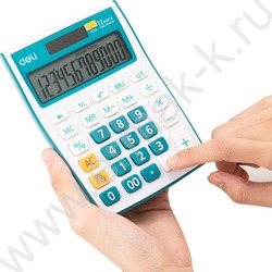Калькулятор Deli E1238/BLUE /двойное питание/ синий, 12 разряд | Фото 4