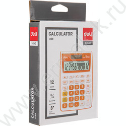 Калькулятор Deli E1238/BLUE /двойное питание/ синий, 12 разряд | Фото 5