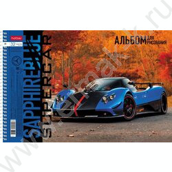 Альбом д/рисования-спираль 32л "BLUEsupercar" /перфорация/ 5видов | Фото 1
