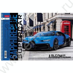 Альбом д/рисования-спираль 32л "BLUEsupercar" /перфорация/ 5видов | Фото 4