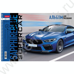 Альбом д/рисования-спираль 32л "BLUEsupercar" /перфорация/ 5видов | Фото 5