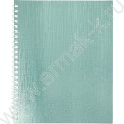 Тетрадь  96л клетка/спираль "Бум/винил" METALLIC мята | Фото 1