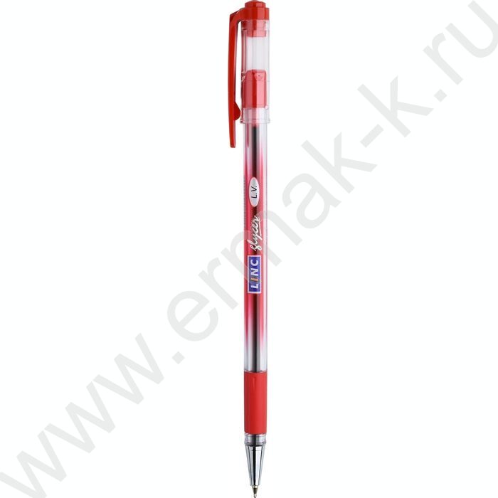 Ручка шар Glycer красная 0,7мм /резин.держатель/ | Фото 2