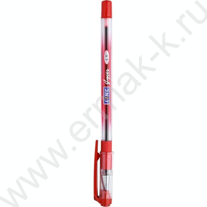Ручка шар Glycer красная 0,7мм /резин.держатель/ | Фото 3