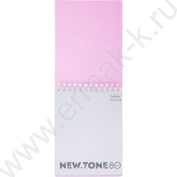 Блокнот  80л А6 спираль/пластик.обл. "NEWtone PASTEL Пион" | Фото 2
