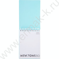 Блокнот  80л А6 спираль/пластик.обл. "NEWtone PASTEL Незабудка" | Фото 2
