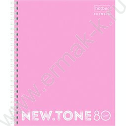Тетрадь  80л клетка/спираль "NEWtone PASTEL Пион" /глянц.лам./многоуров перфорация | Фото 1