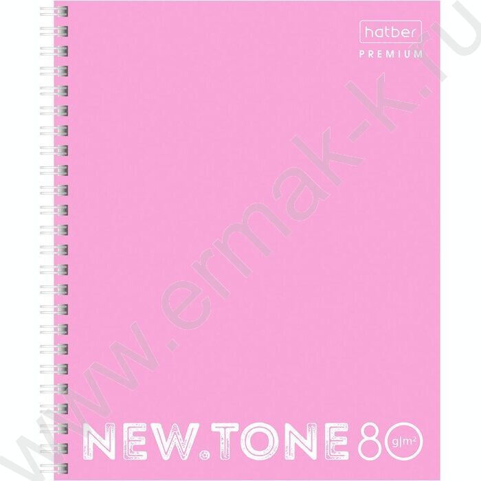 Тетрадь  80л клетка/спираль "NEWtone PASTEL Пион" /глянц.лам./многоуров перфорация | Фото 1