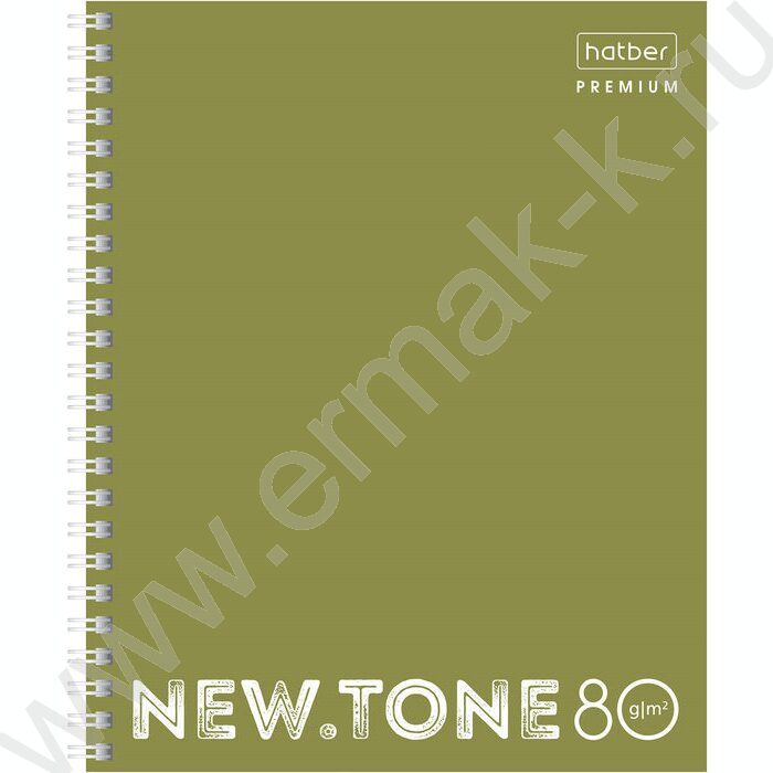 Тетрадь  80л клетка/спираль "NEWtone PASTEL Олива" /глянц.лам./многоуров перфорация | Фото 1