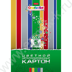 Картон цв. металлиз. А4  5л/5цв Creative Set | Фото 1