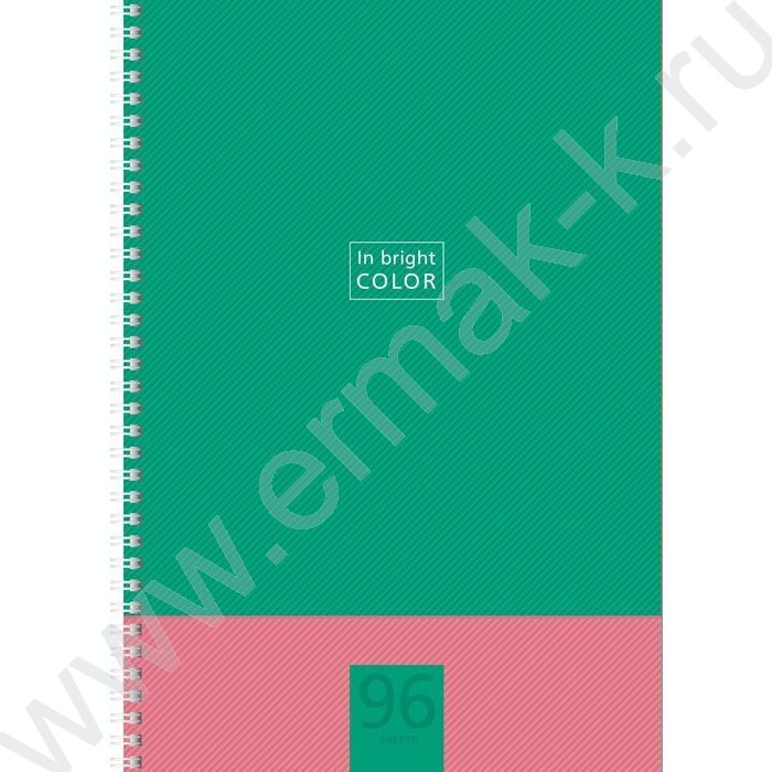 Тетрадь  96л А4 клетка/спираль "В ярком цвете" тиснение ассорти | Фото 2