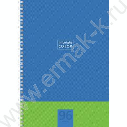 Тетрадь  96л А4 клетка/спираль "В ярком цвете" тиснение ассорти | Фото 3