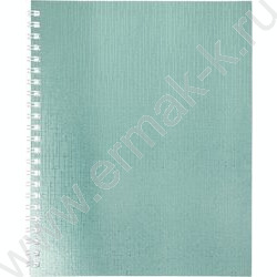 Тетрадь  48л клетка/спираль "Бум/винил" METALLIC мята | Фото 1