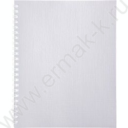 Тетрадь  48л клетка/спираль "Бум/винил" METALLIC белая | Фото 1