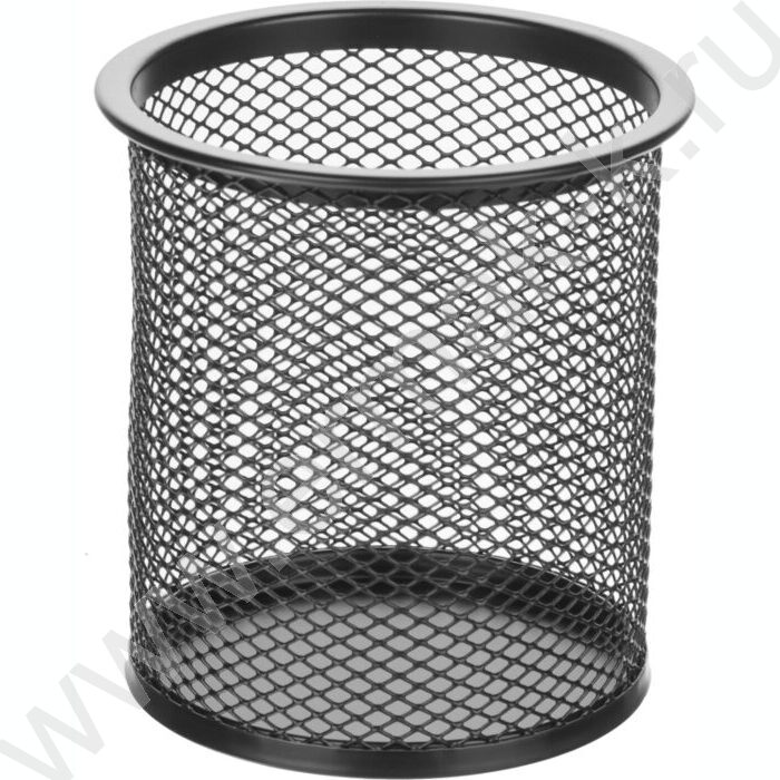 Подставка д/каранд. и ручек сетчатый (метал) черная /цилиндр 89*100мм | Фото 1