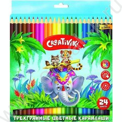 Карандаши  24цв /трехгранные, дерево/ | Фото 1