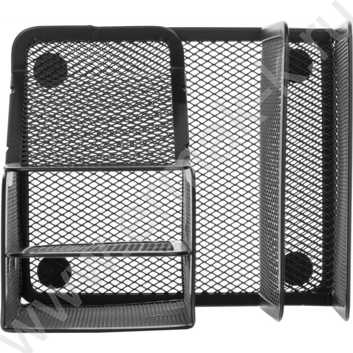 Подставка д/каранд. и ручек сетчатый (метал) черная 4секции 145*130*128 | Фото 3