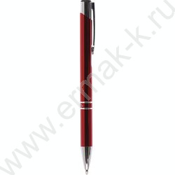 Ручка шар метал нажимной.мех. Florenzo синяя/корпус бордовый | Фото 1