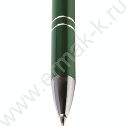 Ручка шар метал нажимной.мех. Florenzo синяя/корпус зеленый | Фото 3