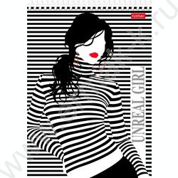 Блокнот 160л А5 3-х.цв.тонир.блок спираль "Удивительные девушки" /без линовки/ | Фото 1