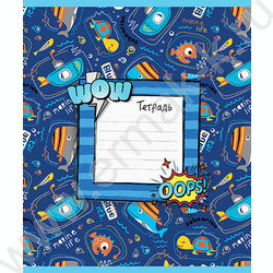 Тетрадь  12л линейка "Самолеты-корабли" /тиснение фольгой/ ассорти | Фото 1