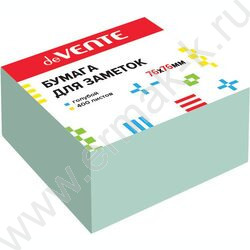 Бумага д/записей  76*76мм /400л, 75г/м², голубая с липким краем | Фото 1
