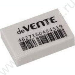 Ластик белый синтетический каучук 30*20*7мм "Box" /прямоугольный /без пыли /индив. упаковка | Фото 1