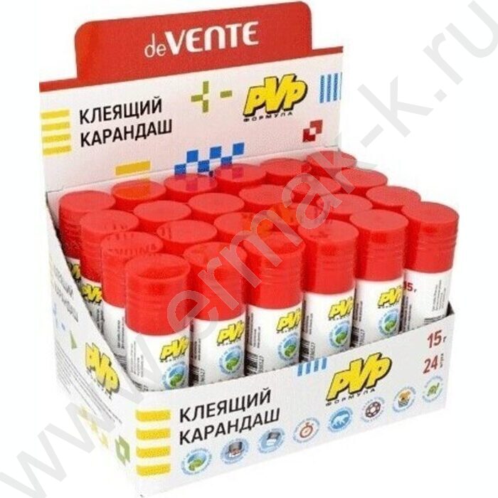Клей-карандаш  15г /PVP основа/ в картонном дисплее с пластик. поддоном | Фото 3