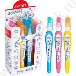 Корректор шариковый  5мл "School" трубчатая система подачи, укрывистая, для тетрадей /ассорти | Фото 3