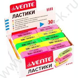 Ластик цветной "Bubble Gum" /55*15*13мм/ синтетический каучук, скошенный, слоеный, индивид. упак | Фото 3