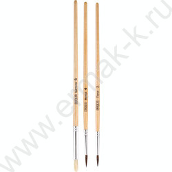 Кисть набор  3шт /белка круглая №4, пони круглая №2, щетина круглая №6/ | Фото 1