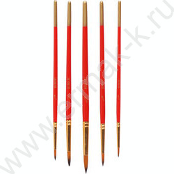 Кисть набор  5шт /нейлон круглые №1/2,№1/4,№1/8,№3/8,№5/8/ | Фото 2