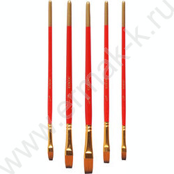 Кисть набор  5шт /нейлон плоские №1/2,№1/4,№1/8,№3/8,№5/8/ | Фото 2