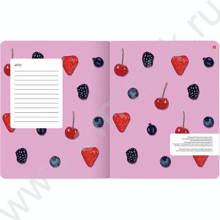 Тетрадь  48л клетка "Ягоды.Графика" ассорти | Фото 9