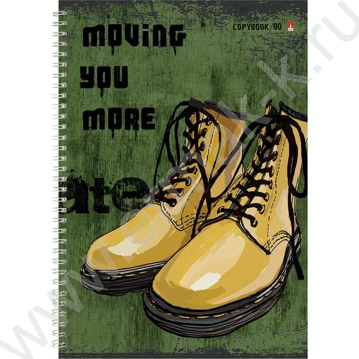 Тетрадь  80л А4 клетка/спираль "Boots" ассорти | Фото 2