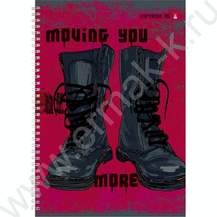 Тетрадь  80л А4 клетка/спираль "Boots" ассорти | Фото 3