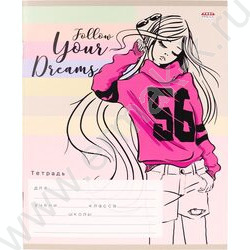 Тетрадь  12л линейка "Стильная девочка" 5видов | Фото 4